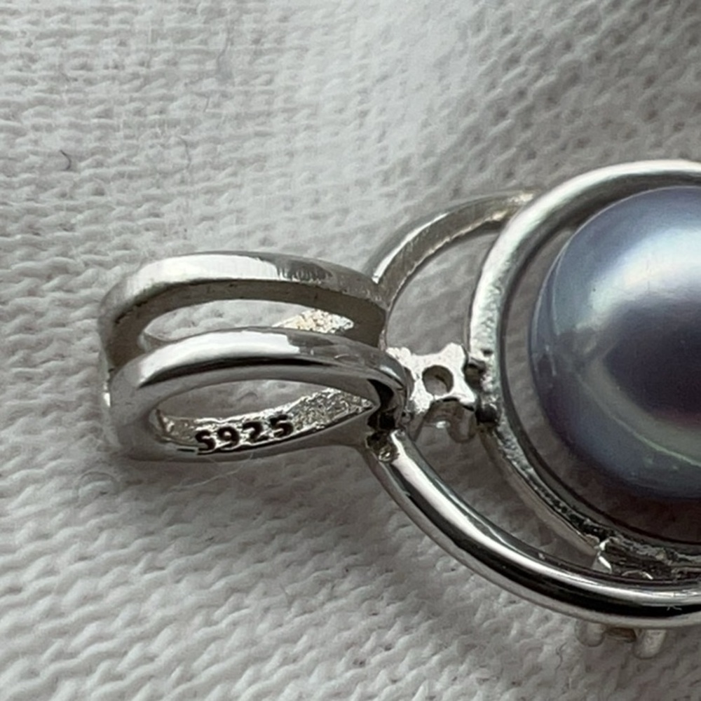 Elegant Sterling Silver Pearl Cage Pendant - Picture 9 of 11